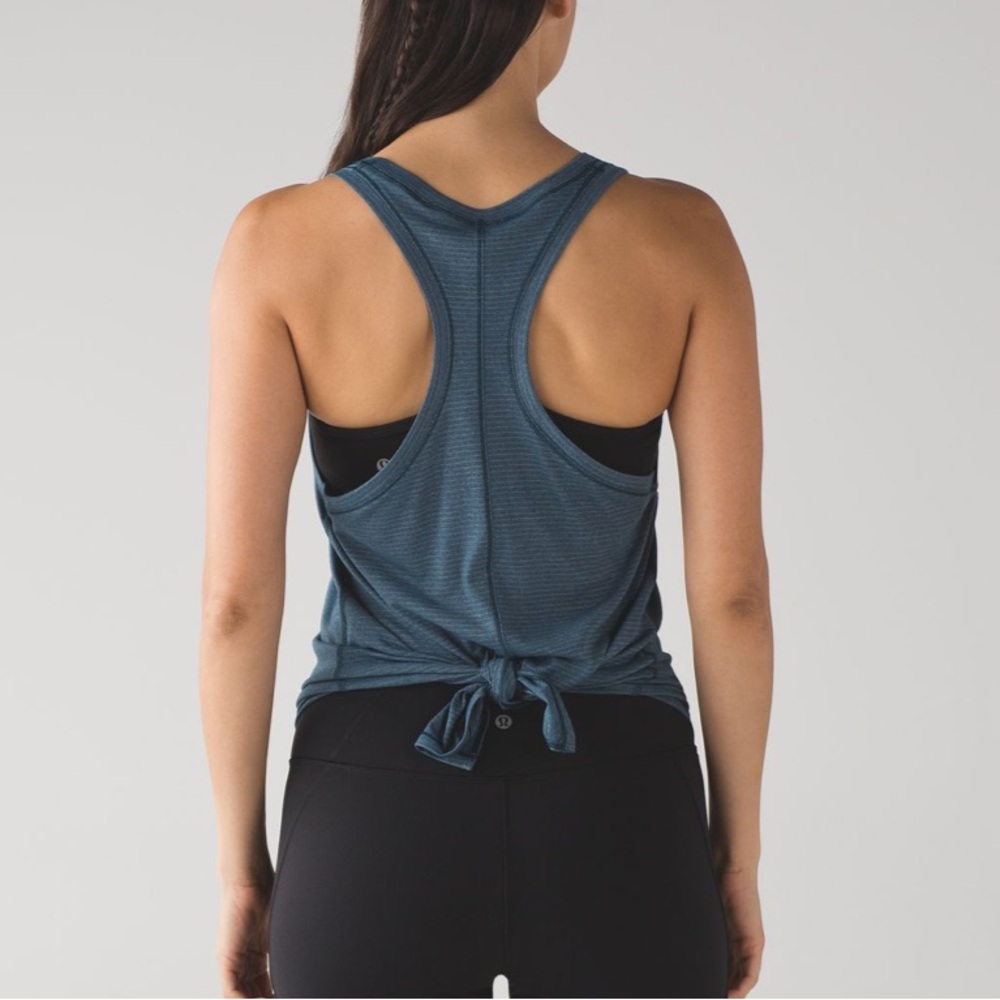 Lululemon Tie It Up Singlet Heathered Alberta Lake Blue Size 8